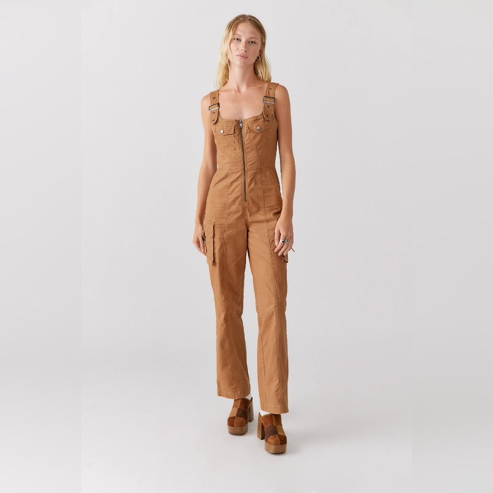 Urban Outfitters Brown Utility Jumpsuit